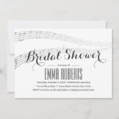 エレガントな音符のウェディングシャワー招待状 招待状 (正面)