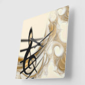 エレガントな音符 スクエア壁時計 (傾斜)