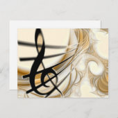 エレガントな音符 ポストカード (正面/裏面)