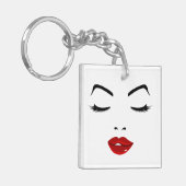 エレガントな顔 キーホルダー (正面左)