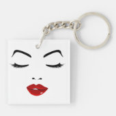 エレガントな顔 キーホルダー (裏面)