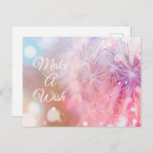 エレガントな願い事のダンデライオンカード ポストカード (正面/裏面)