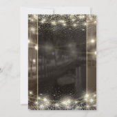 エレガントな風船のストリングライト ブラウン 退職祝い 招待状 (裏面)