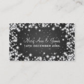 エレガントな飲み物のバウチァのパーティーの冬の輝きの黒 割引カード (裏面)