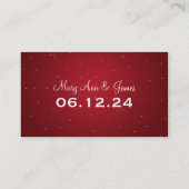 エレガントな飲み物のバウチァの冬のシカの輝きの赤 割引カード (裏面)