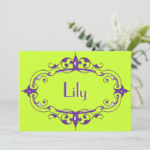 エレガントな飾り枠 招待状 (スタンド正面)