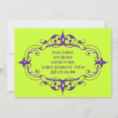 エレガントな飾り枠 招待状 (裏面)