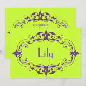 エレガントな飾り枠 招待状 (正面/裏面)