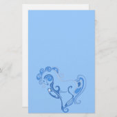 エレガントな馬のグラフィック 便箋 (正面/裏面)