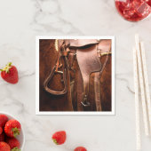 エレガントな馬のサドル紙ナプキン スタンダードカクテルナプキン (インサイチュ)