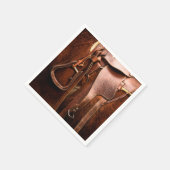 エレガントな馬のサドル紙ナプキン スタンダードカクテルナプキン (角)