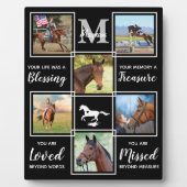 エレガントな馬のメモリアル　パーソナライズドフォトコラージュ フォトプラーク (正面)