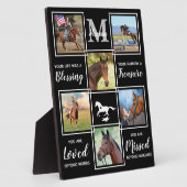 エレガントな馬のメモリアル　パーソナライズドフォトコラージュ フォトプラーク (側面)