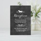 エレガントな馬の結婚式の披露宴 招待状 (スタンド正面)