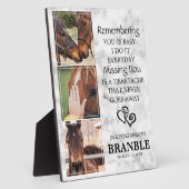 エレガントな馬の追悼写真コラージュプレート フォトプラーク (側面)