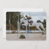 エレガントな馬の騎馬卒業式招待状 招待状 (裏面)