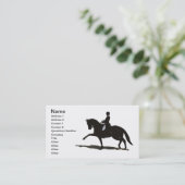エレガントな馬場馬術の馬の名刺 名刺 (スタンド正面)