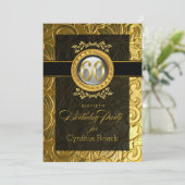 エレガントな魅力のエンボスの第60誕生日 招待状 (スタンド正面)