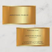 エレガントな魅力の金ゴールドの専門のモダンな上の平野 名刺 (正面/裏面)