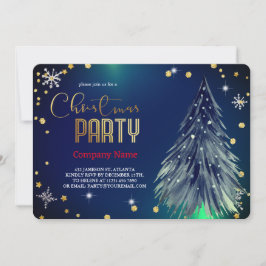 エレガントな魔法のクリスマスツリーの祭典 招待状