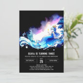 エレガントな魔法のプリンセスの誕生日 招待状 (スタンド正面)