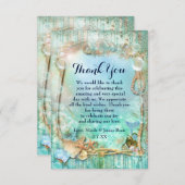エレガントな魔法の海辺のサンキューカード サンキューカード (正面/裏面)