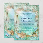 エレガントな魔法の海辺の招待状 招待状 (正面/裏面)