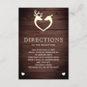 エレガントな鹿のハート 古木の方向案内 エンクロージャーカード (正面)