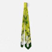 エレガントな黄緑色のライラック色のハイドランジア ネクタイ (裏面)