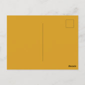 エレガントな黄色と青のタイポグラフィー　時間を取り 休み 癒やしを ポストカード (裏面)