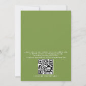 エレガントな黄色のひまわり サニー QR コード ウェディング 招待状 (裏面)