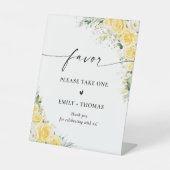 エレガントな黄色のギフトサイン 台座サイン (正面)