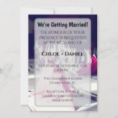 エレガントな黄色のナプキン フォーマルな宴会のディナー ウェディング 招待状 (正面)