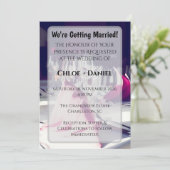 エレガントな黄色のナプキン フォーマルな宴会のディナー ウェディング 招待状 (スタンド正面)