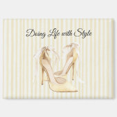 エレガントな黄色のハイヒール マグネット (正面)