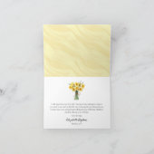 エレガントな黄色の水仙の花輪の誕生日 サンキューカード (内部)