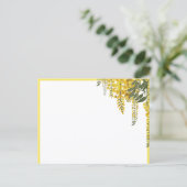 エレガントな黄色の花の植物学ポストカード ポストカード (スタンド正面)