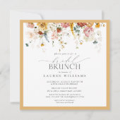 エレガントな黄色の野の花 ブライダル ブランシュ 招待状 (正面)