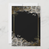 エレガントな黒いバラ ライトブラック 70歳の誕生日 招待状 (裏面)