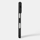 エレガントな黒い葉のグレー モノグラム Case-Mate iPhoneケース (裏面 / 右)