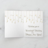 エレガントな黒および金ゴールドのクリスマスカード シーズンカード (内部)