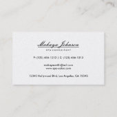 エレガントな黒および金ゴールドのグランジなシェブロンパターン 名刺 (裏面)