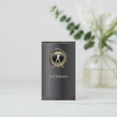 エレガントな黒および金ゴールドのゴルフ名刺 名刺 (スタンド正面)