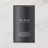 エレガントな黒および金ゴールドのゴルフ名刺 名刺 (裏面)