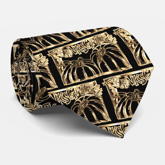 エレガントな黒および金ゴールドのタイポグラフィの感謝祭のタイ ネクタイ (ロール)
