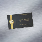 エレガントな黒および金ゴールドのプロフェッショナルのカメラマン マグネット名刺 (インサイチュ)