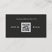 エレガントな黒および金ゴールドのプロフェッショナルのカメラマン 名刺 (裏面)