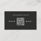 エレガントな黒および金ゴールドのプロフェッショナルのカメラマン 名刺 (裏面)