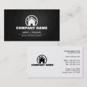 エレガントな黒および金ゴールドの不動産 名刺 (正面/裏面)