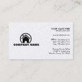 エレガントな黒および金ゴールドの不動産 名刺 (裏面)